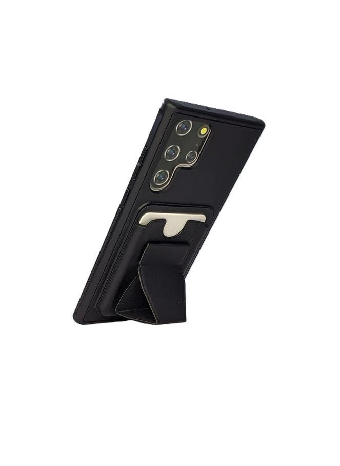 New Case - Protective case compatible with devices such as Samsung S22 Ultra - with card holder - desk stand on the back - Image 1