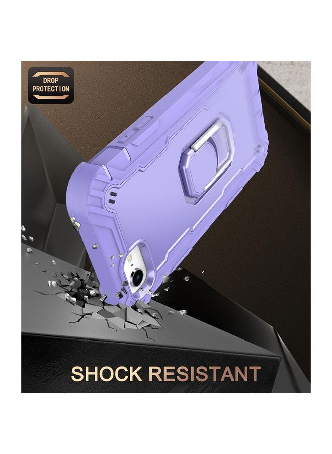 S-TOP Case For iPhone SE 2022 / SE 2020 / 8 / 7 PC + Rubber 3-layers Shockproof Protective Case with Rotating Holder - Image 5