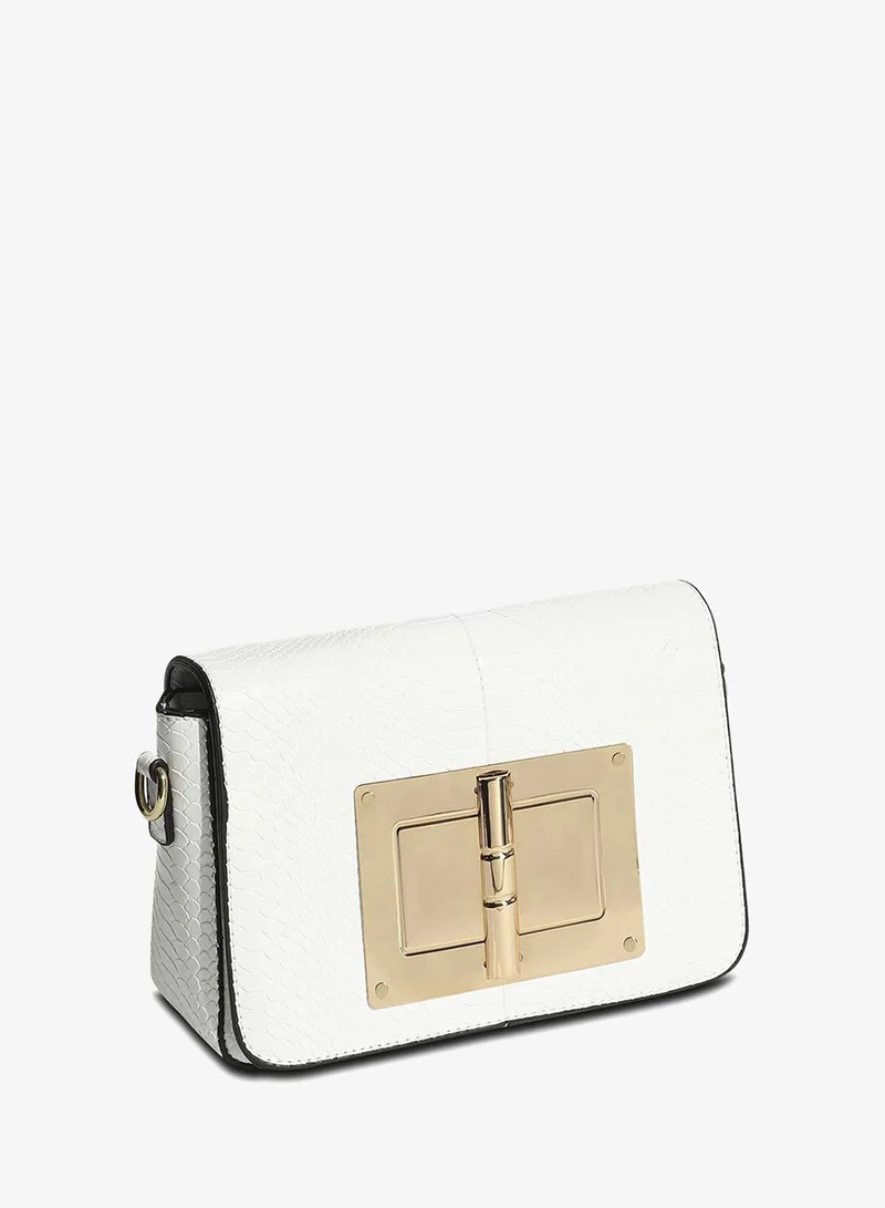 صوص هاوت حقيبة كتف بيضاء بقلاب