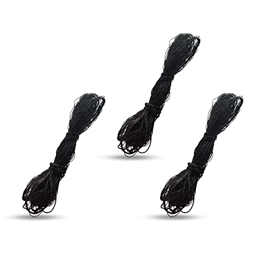 NABAAT Plant Climbing Creeper/Trellis Net for Vine Supporting, 5 Feet X 10 Feet (1.5 m X 3 m) Green House Netting for Terrace Gardening and Agriculture, (Black) Pack of 3 - Image 1