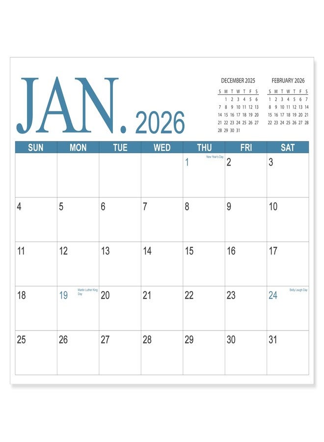 تقويم 2026، تقويم مغناطيسي للثلاجة من يناير 2026 إلى يونيو 2027، التقويم الشهري المثالي للثلاجة لعام 2026 للعائلة أو المطبخ، موسمي، 8.5 بوصة × 11 بوصة، أربعة ألوان - Image 1