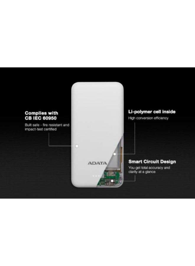 أداتا ADATA AT10000 USB A CBK Power Bank - Image 2