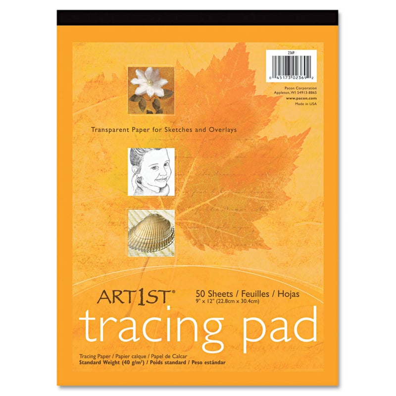 UCreate PACON UCreateÂ® Tracing Pad, White, 9" x 12", 50 Sheets - Image 1