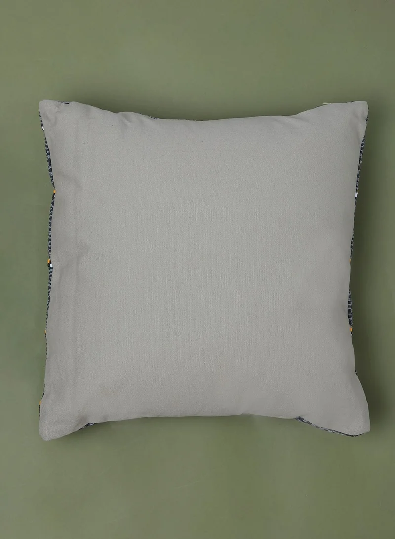 Noire Edit Checked Cushion With Insert 45X45Cm