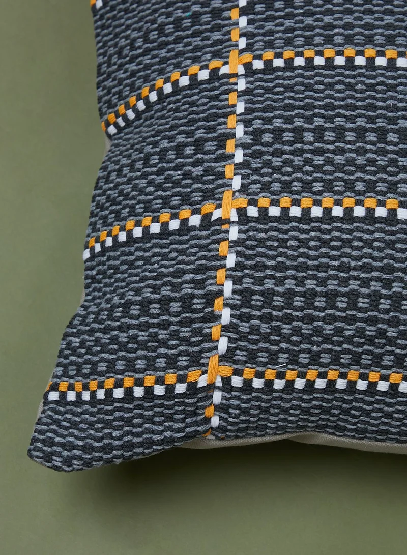 Noire Edit Checked Cushion With Insert 45X45Cm