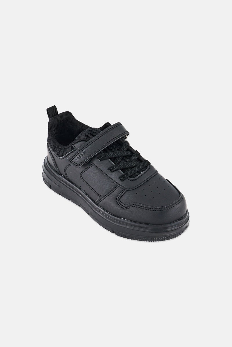 RBX Kids Boy Velcro Closure Sneakers Shoes, Black - Image 1