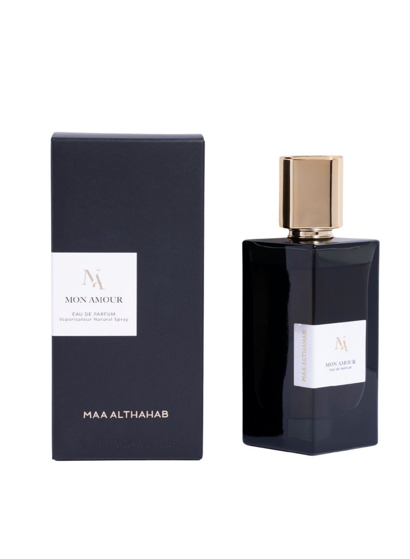 MAA ALTHAHAB Mon Amour EDP | Long-Lasting & Romantic Floral Scent | 75 ML | For Women Who Embrace Love & Passion - Image 2