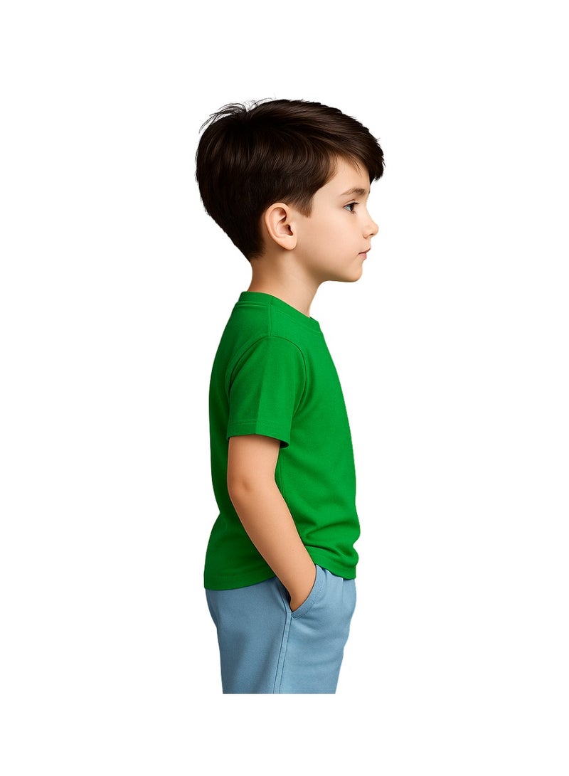 Printshop4me Kids Round Neck boys T Shirt 170 GSM Pure Cotton Basic Colors - Image 4