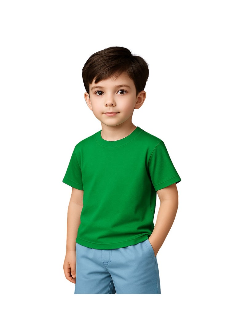 Printshop4me Kids Round Neck boys T Shirt 170 GSM Pure Cotton Basic Colors - Image 1