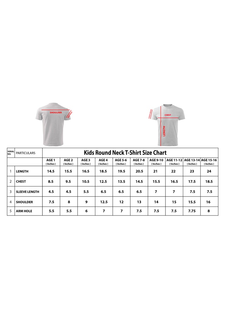 PRINTSHOP4ME Printshop4me Kids Round Neck boys T Shirt 170 GSM Pure Cotton Basic Colors  - Image 5