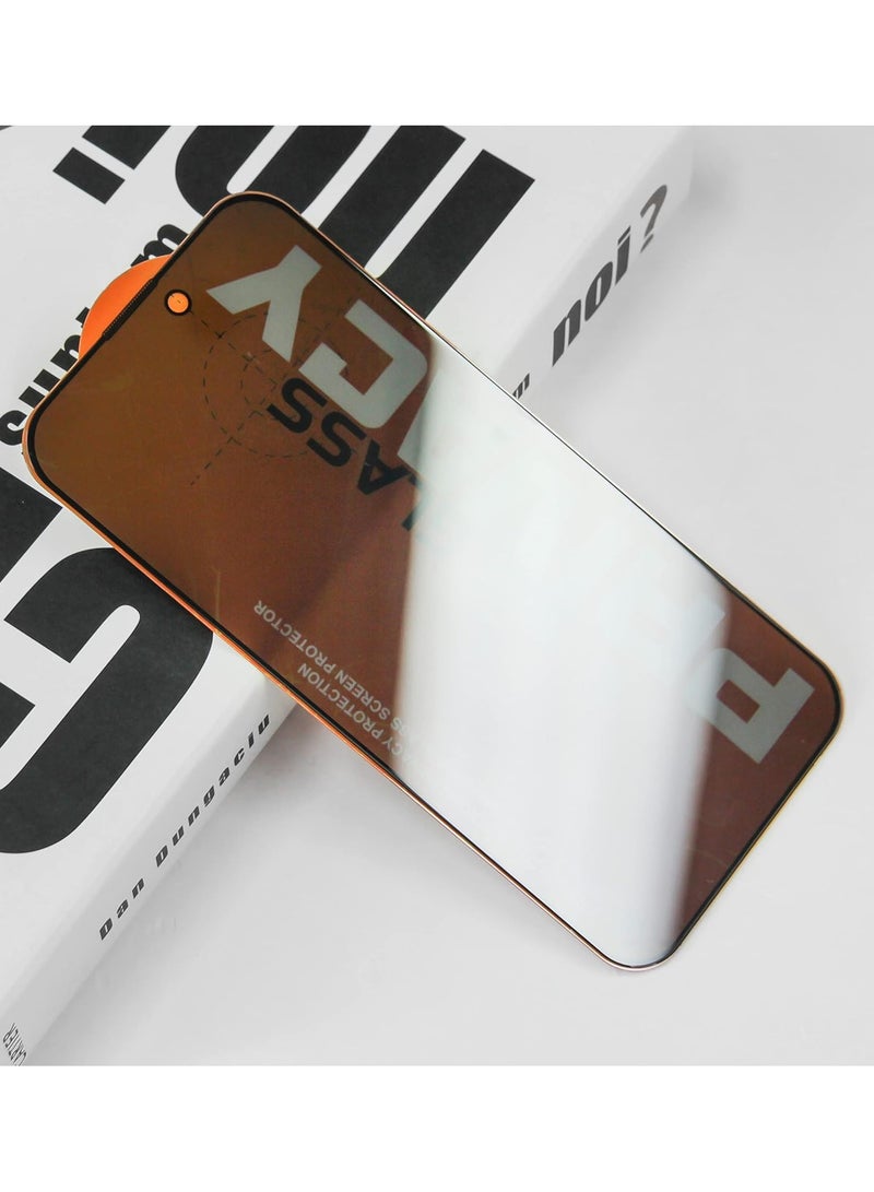 AJYAL PRIVACY Screen Protector For iPhone 15 PRO MAX Tempered Glass Screen Protector [Bubble Free] Anti-Glare, Scratch Resistant [Full Coverage] (IPHONE 15 PRO MAX) PRIVACY - Image 5