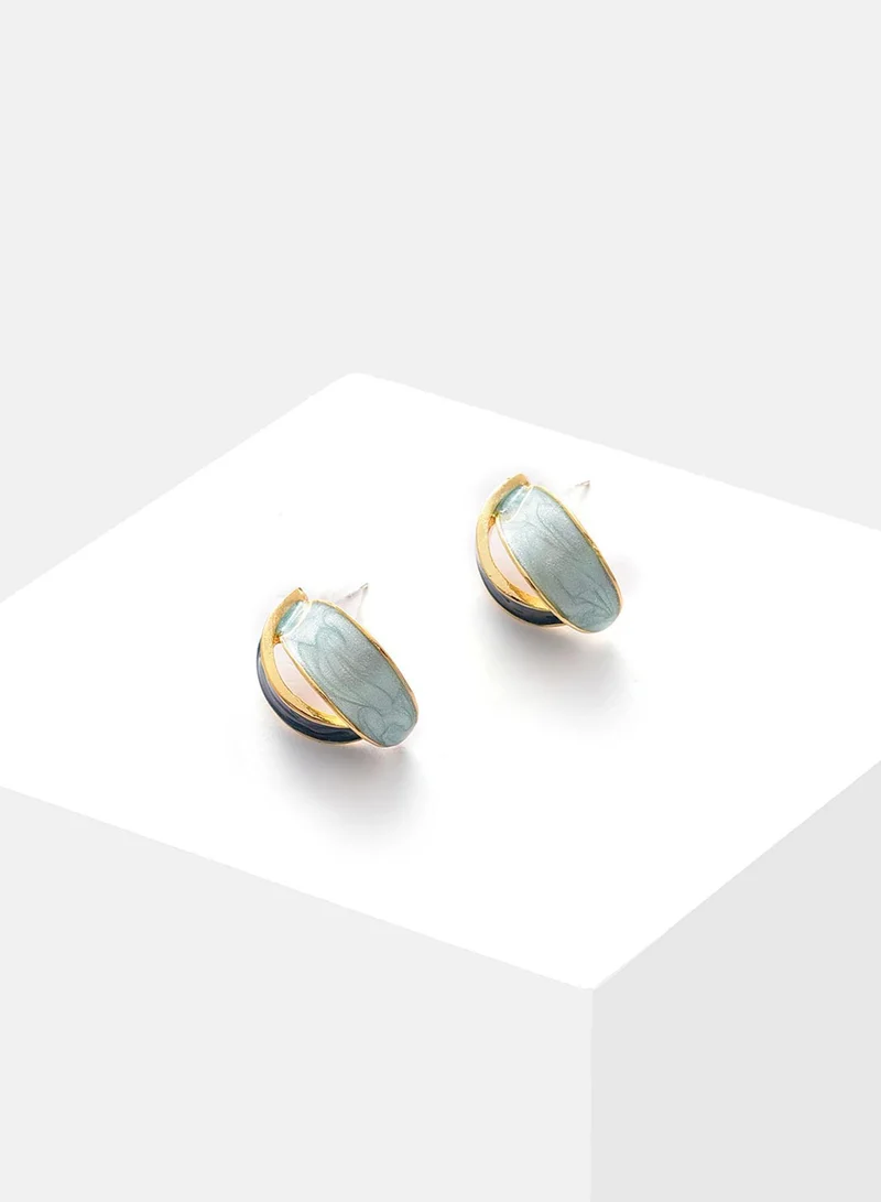 SOHI Overlap Artificial Stud Earring Jewellery