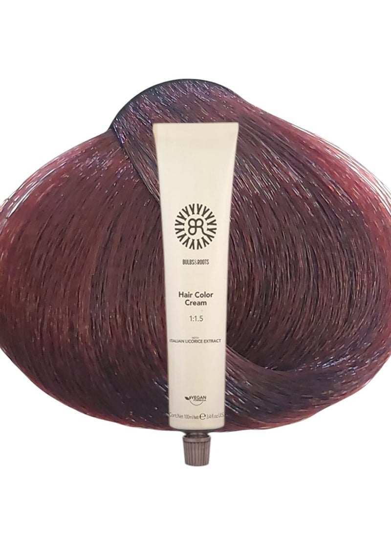 بي ار صبغه BR الايطاليه نباتيه 100%  للتلوين الشعر رقم 5.56   100 ملليلتر - Image 1