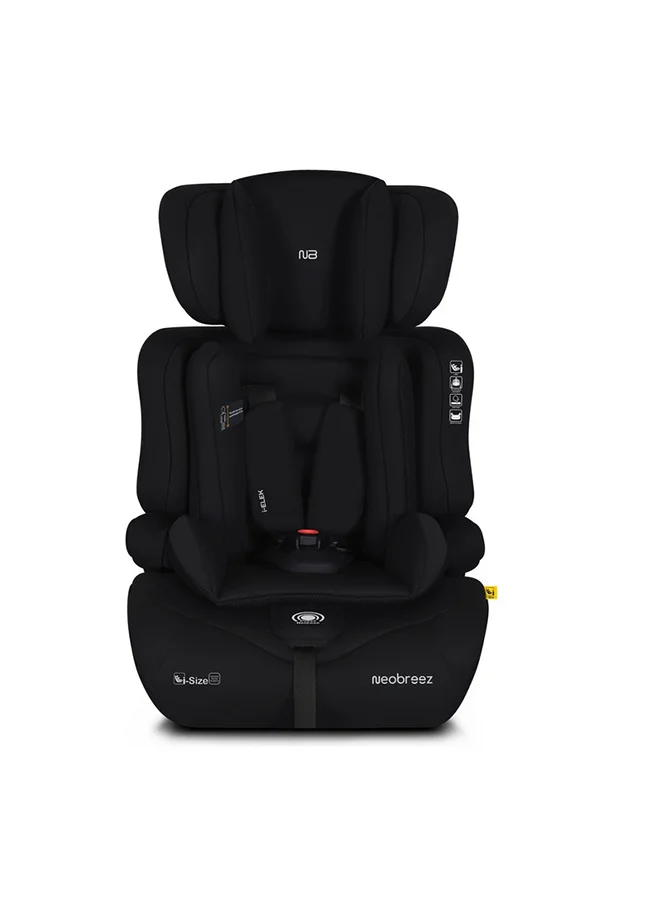 neobreez I-ELEK Universal Baby/Kids/Child/Toddler Safety 3-In-1 Car Seat, I-Size, ECER129, High Back Booster Car Seat,  Adjustable Headrest,  3-Point Safety Belt, 5 Point Harness, 9-36 Kg, 15m-12Yrs, Group 1/2/3