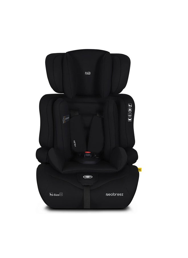 neobreez I-Elek 3 In 1 Universal Children‘S I-Size Toddler Car Seat, Ece R129, Group 1/2/3, High Back Booster Seat, Adjustable Headrest, 3-Point Safety Belt, 5 Point Harness  (9-36 Kg, 76-150 Cm, 15M To 12Yrs)  - Image 1