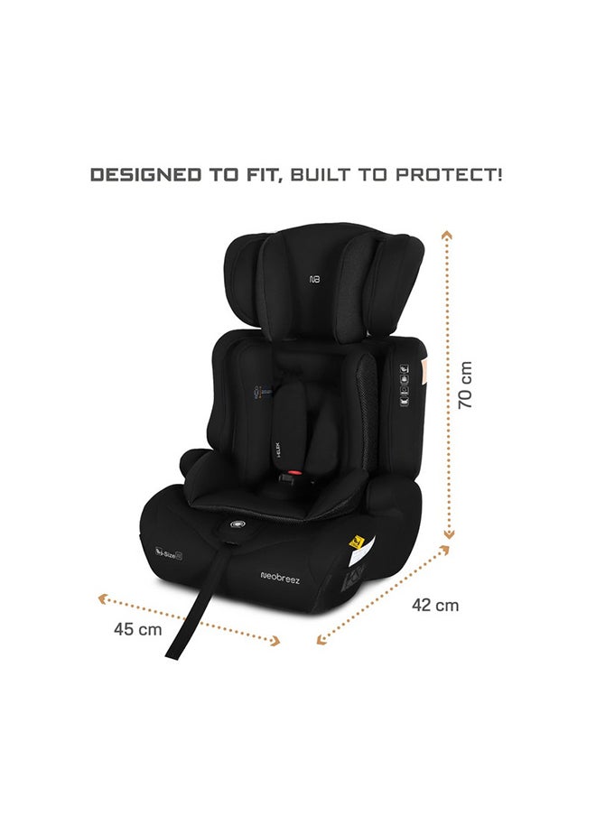 neobreez I-Elek 3 In 1 Universal Children‘S I-Size Toddler Car Seat, Ece R129, Group 1/2/3, High Back Booster Seat, Adjustable Headrest, 3-Point Safety Belt, 5 Point Harness  (9-36 Kg, 76-150 Cm, 15M To 12Yrs)  - Image 4