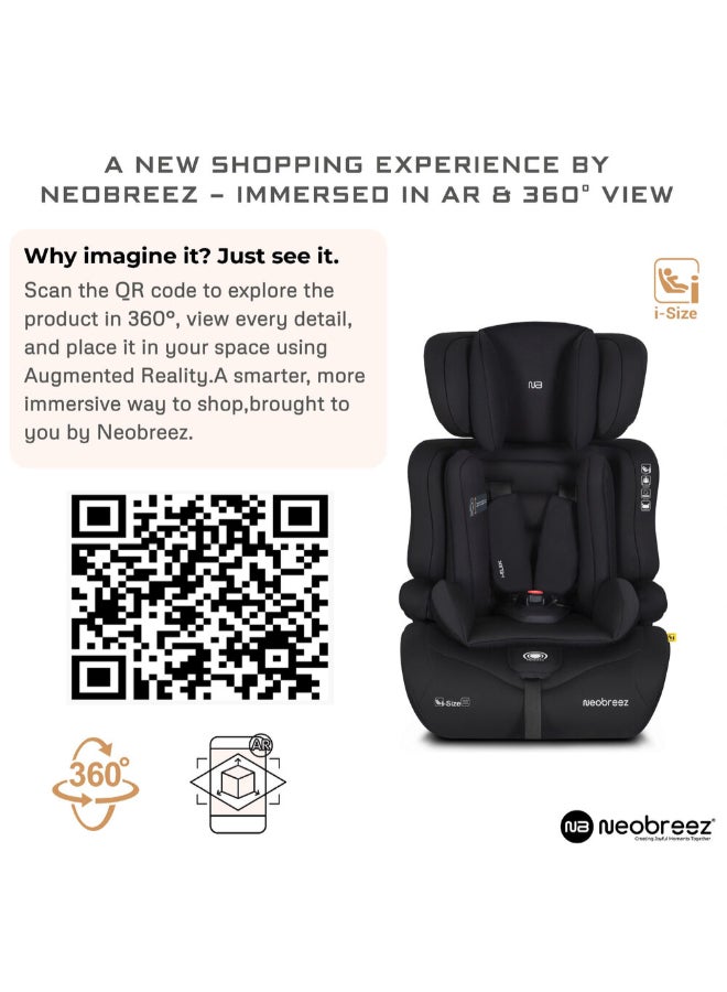 نيوبريز مقعد سيارة عالمي للأطفال  في  مع مسند رأس قابل للتعديل وحزام أمان  نقاط - Image 2