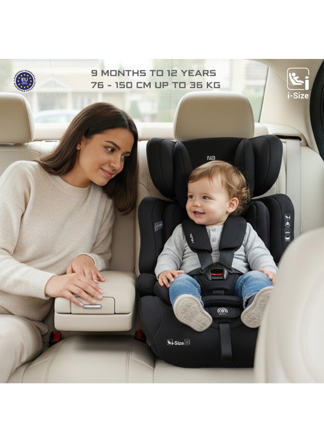 نيوبريز مقعد سيارة عالمي للأطفال  في  مع مسند رأس قابل للتعديل وحزام أمان  نقاط - Image 5