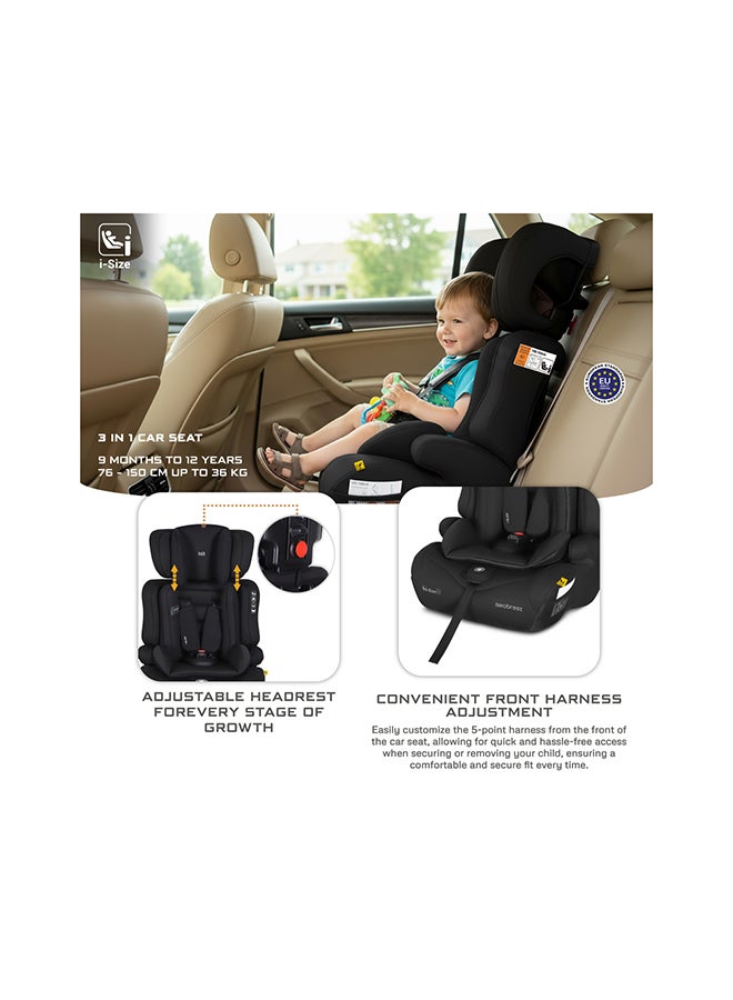 نيوبريز مقعد سيارة عالمي للأطفال  في  مع مسند رأس قابل للتعديل وحزام أمان  نقاط - Image 3