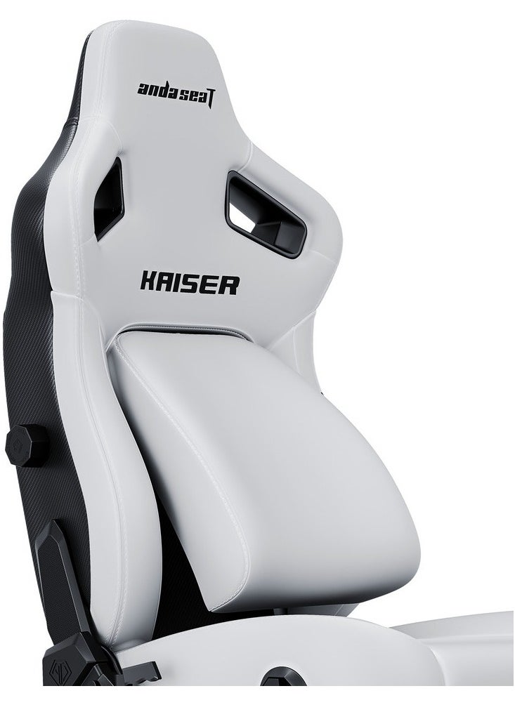 AndaSeat Kaiser 4 Series, XL, Premium PVC Leather, Cloudy White | AD12YDDC-XLL-20-W-PV/C