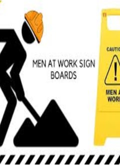 KNP Portable Self Standing Sign Board (MEN AT WORK) is an essential safety tool used to indicate that work is actively being carried out in a specific area. - pzsku/Z3643D0EA8B13A93850C0Z/45/_/1722425642/0eb21393-78f7-4cae-af34-87162f13995c