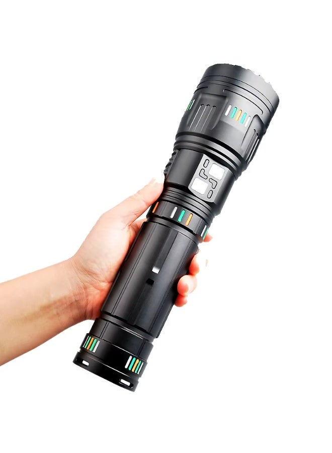 Super Bright Zoomable Flashlight LED Flashlight for Searching Camping Emergency Hiking Hunting Rechargeable Torch - Image 1