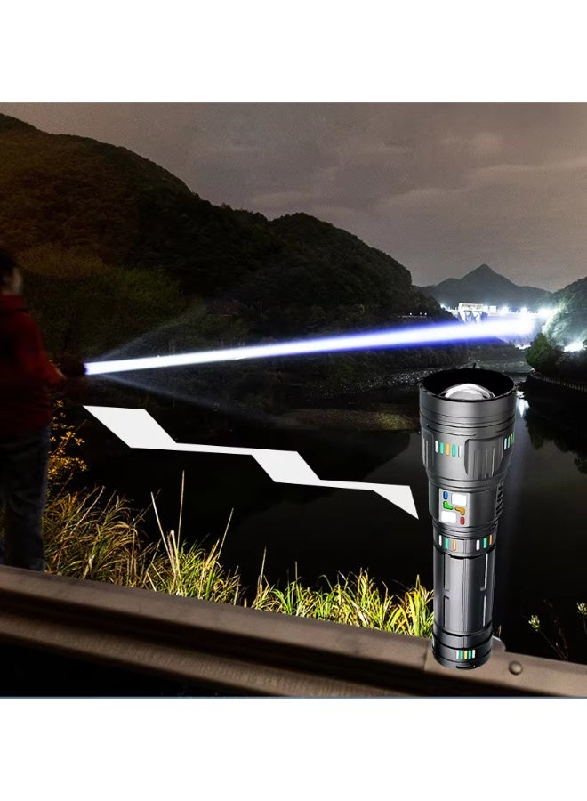 Super Bright Zoomable Flashlight LED Flashlight for Searching Camping Emergency Hiking Hunting Rechargeable Torch - Image 2