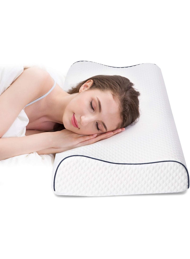 Standard Memory Foam Pillow - Soft & Supportive Bed Pillow - Ergonomic Design for Side, Back, and Stomach Sleepers - Image 1