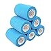 COMOmed Self Adherent Cohesive Bandage Latex 3 x5 Yards First Aid Bandages Stretch Sport Athletic Wrap Vet Tape for Wrist Ankle Sprain and SwellingLight Blue6 Rolls - Image 1