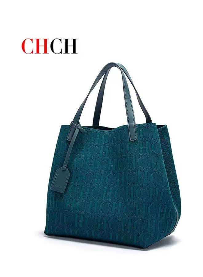 CH CH CHCH New Fashionable Design Women's Large-capacity Tote Bag Green - Image 1