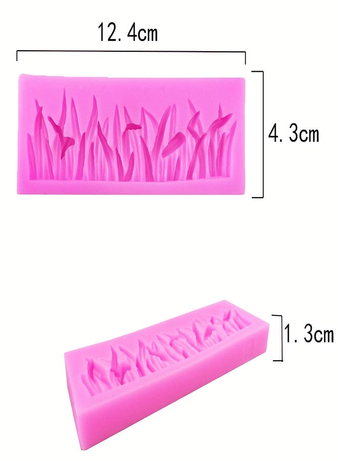 HengKe 2 Pcs Grass Shape Fence Silicone Mold,Pie Crust Mold, Lace Silicone Mold for Cake Decorating Sugarcraft Baking Mould,Cookie Pastry Pies Cake,Ice Cube,Pudding, Baroque Fondant Mold, Polymer Clay - Image 2