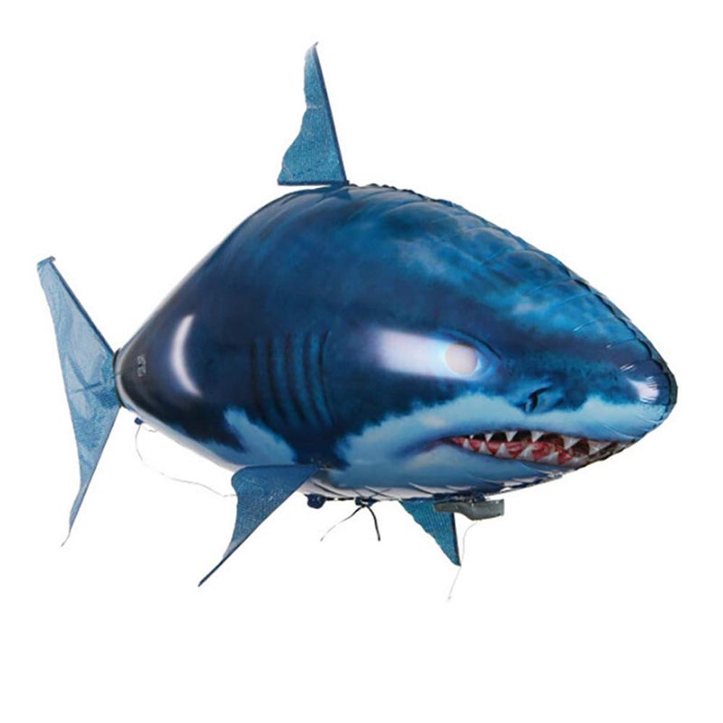 Smile Diary Remote Control Shark Toys Swimming Fish RC Animal Toy Infrared RC Fly Air Balloons Clown Fish Toy Gifts Party Decoration Balloon ANTI-GRAVITY INDOOR TOY HOVERS and FLOATS in MID-AIR (Blue) - Image 1