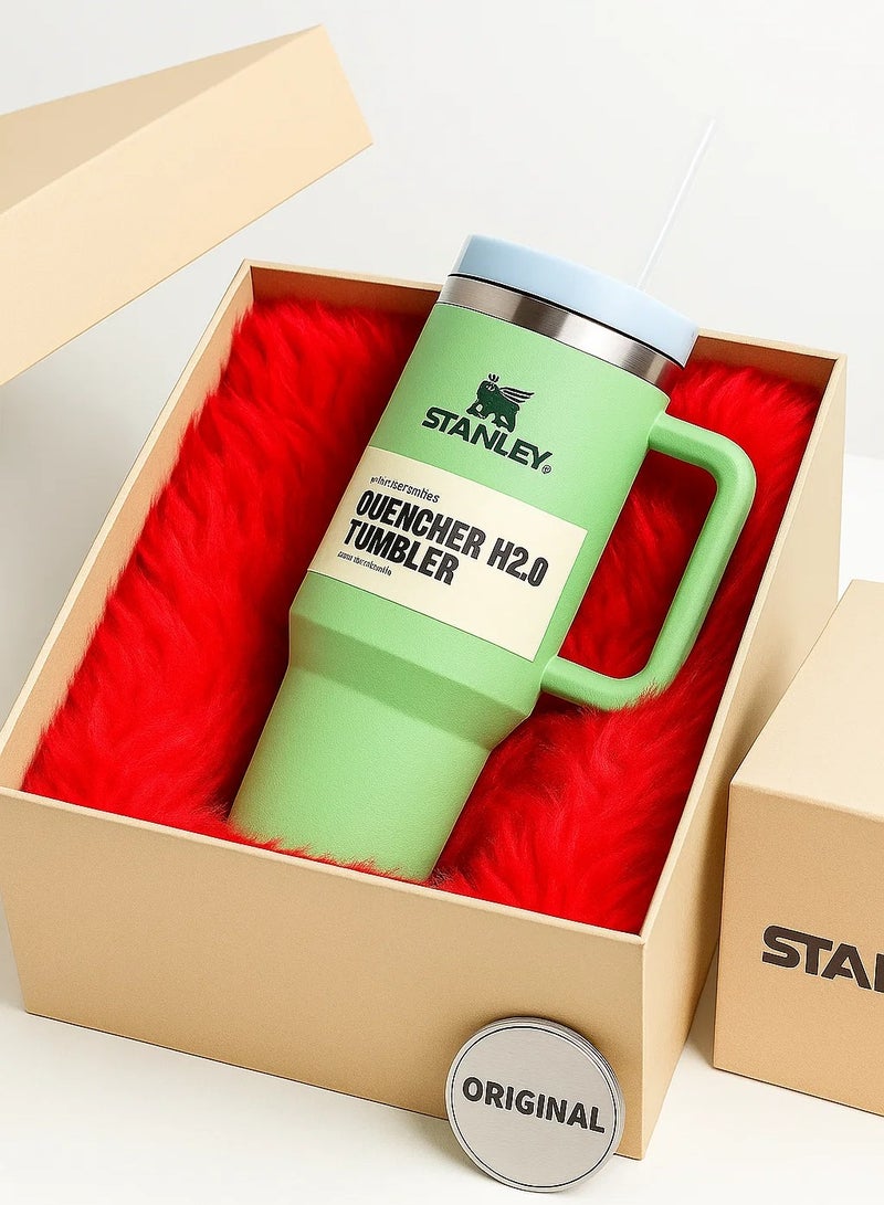 Stanley Stanley Original Flowstate Quencher H2.0 Vacuum Insulated Stainless Steel Mug with Lid and Straw for Water or Iced Tea Coffee Juice Smoothie Etc 1.18 Liter  - Image 1