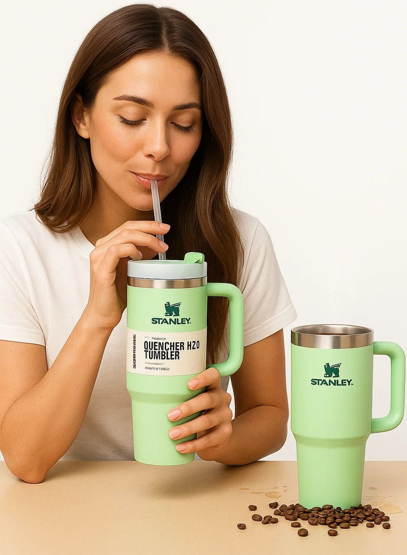 Stanley Stanley Original Flowstate Quencher H2.0 Vacuum Insulated Stainless Steel Mug with Lid and Straw for Water or Iced Tea Coffee Juice Smoothie Etc 1.18 Liter  - Image 3