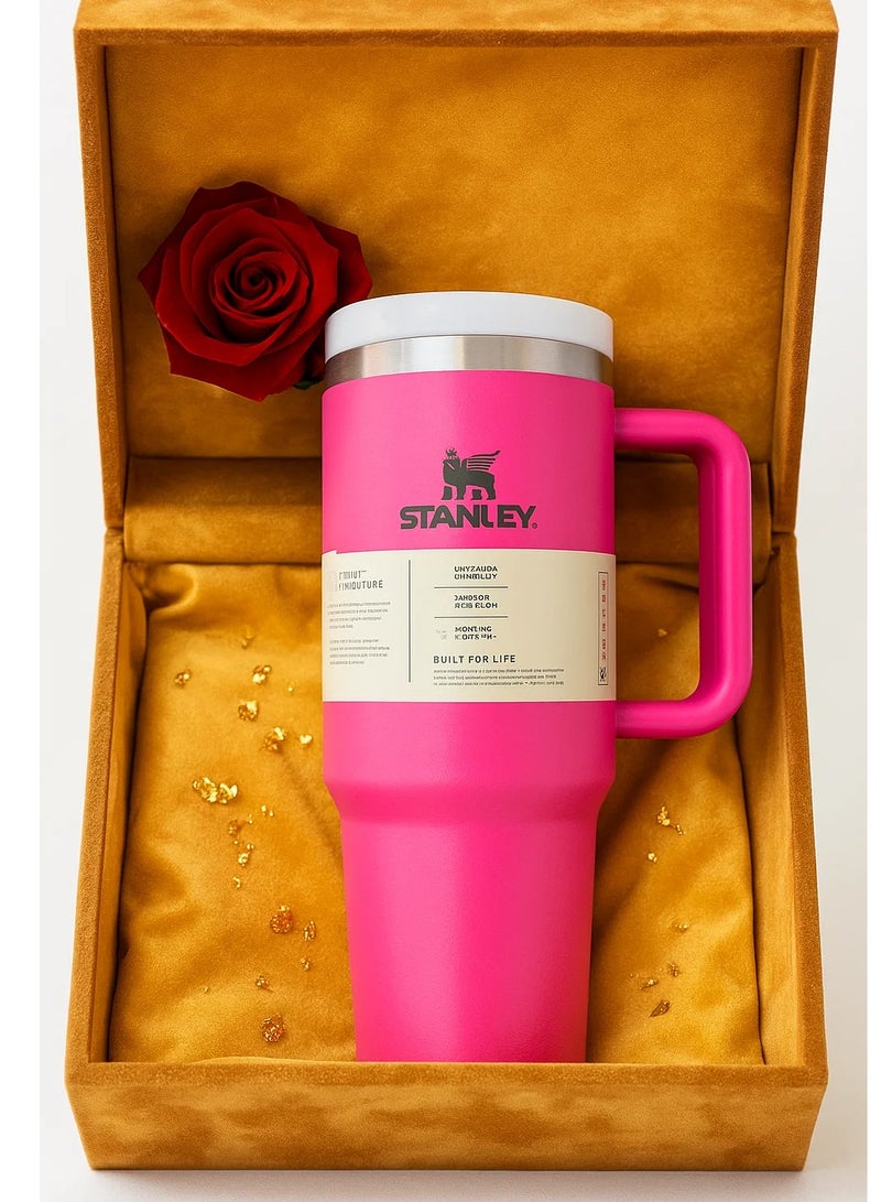 Stanley Original Flowstate Quencher H2.0 Vacuum Insulated Stainless Steel Mug with Lid and Straw for Water or Iced Tea Coffee Juice Smoothie Etc 1.18 Liter - Image 2