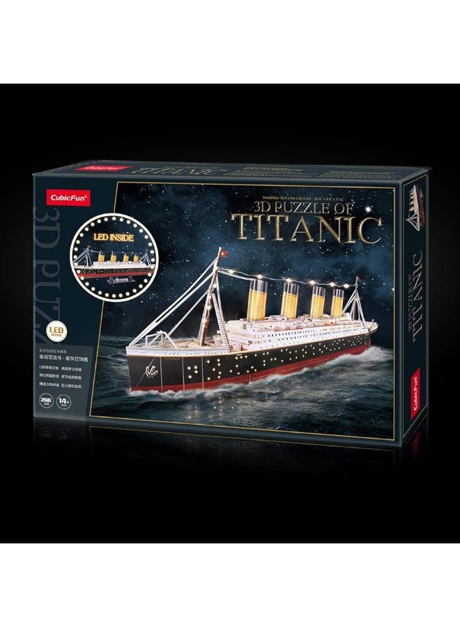 CubicFun 3D Puzzles for Adults - LED Titanic 35'' Large Ship - New Home Desk Decor - House Warming, Wedding, Anniversary, Valentines Day Teacher Gifts for Him Her - Image 1