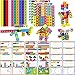 SpriteGru Math Linking Cubes 100 Math Cube Manipulatives with 30 Learning Activities Plus 192 Reusable Stickers Number Counting Blocks Snap Linking Math Counters Fun Educational PreK Counting Blocks - Image 2