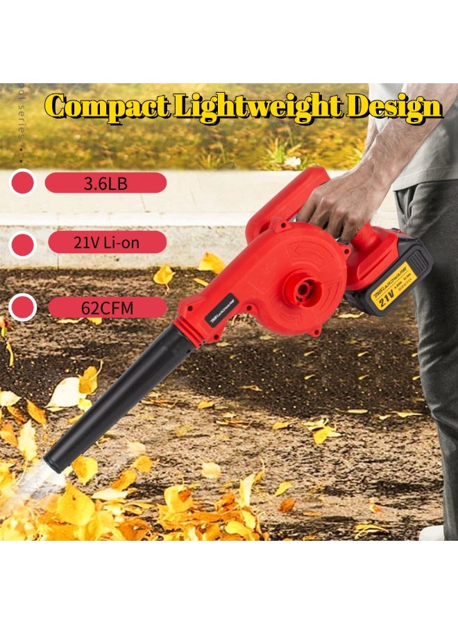 TriThardware 21V Cordless Mini Electric Blower Kit, High Wind Speed for Cleaning Workshop,Garage,Inflating Air Mattress,Leaf Blower for Small Patio Areas, Included 1pcs Battery and Charger - Image 3