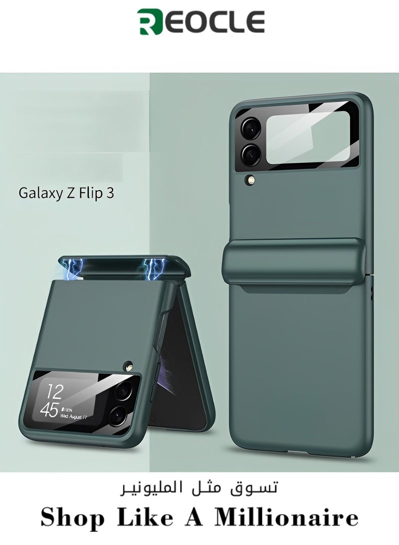 REOCLE Aero Flex Samsung Galaxy Z Flip 3 4 5 Case with Hinge Protection Protective Slim Cover Protective Body with Hinge Protector for Samsung Galaxy Z Flip 3 4 5 - Image 1