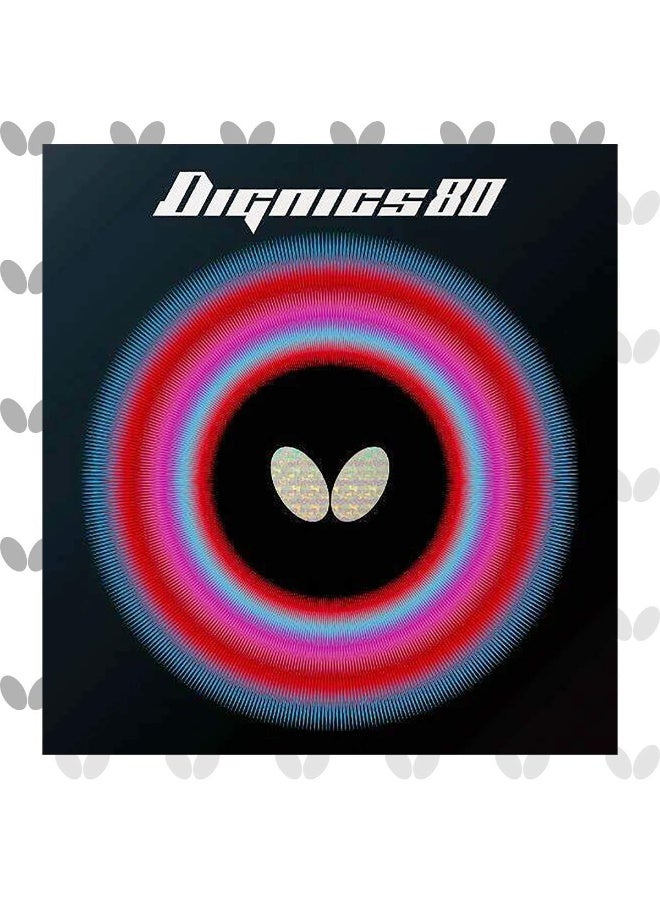 Butterfly Dignics 80 Table Tennis Rubber Table Tennis Rubber | 1.9 mm or 2.1 mm | Red or Black | 1 Inverted Table Tennis Rubber Sheet | Professional Table Tennis Rubber - Image 1