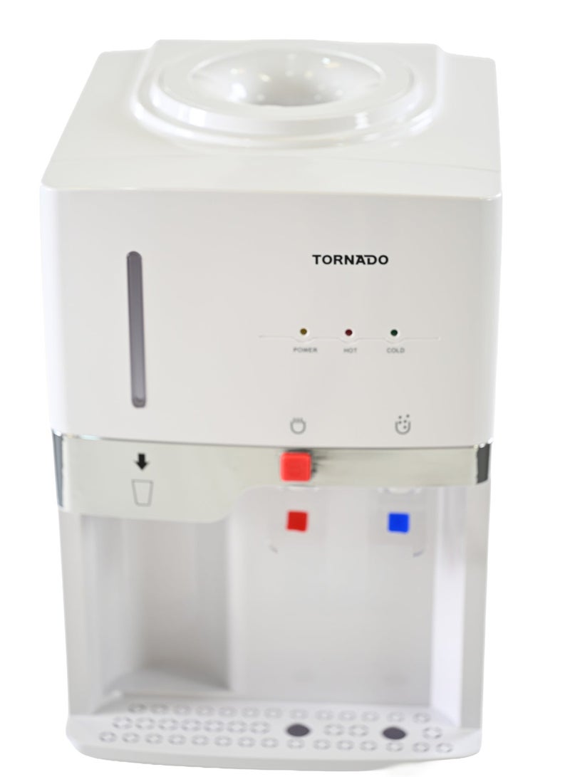 Tornado Water Dispenser with Cup Holder Top Loading with Bottom Cabinet Hot & Cold 2 Taps white TWD-L3CHE-W - Image 4