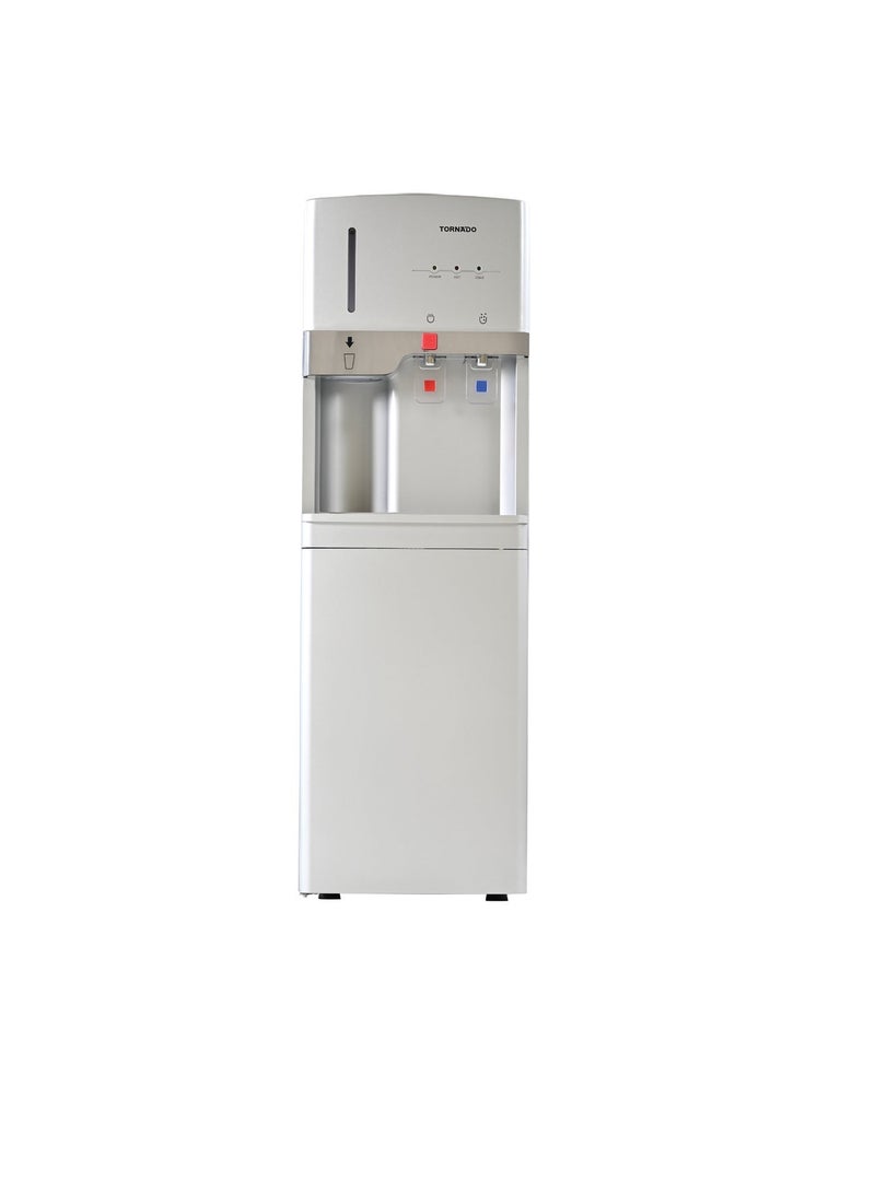 Tornado Water Dispenser with Cup Holder Top Loading with Bottom Cabinet Hot & Cold 2 Taps white TWD-L3CHE-W - Image 3