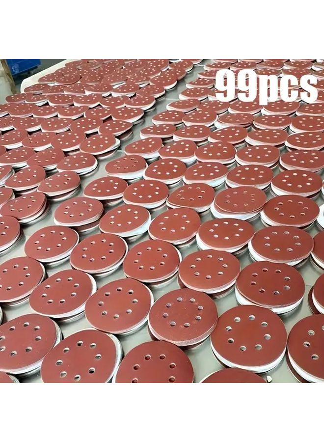 99pcs 5 Inch Round Sanding Discs 125mm 240 400 600 800 1000 Grit Hook Loop - Image 2