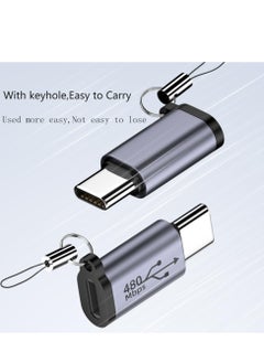 Oasisgalore 2 Pack Lightning to USB C Adapter, Black, for Charging and Data, Compatible with Type C Devices  - Image 2