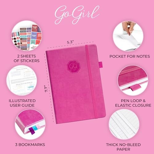 GoGirl Weekly Schedule Planner – Hourly Work & Life Planner with Time Slots – Vertical Agenda Organizer for Daily Productivity, A5 (Hot Pink) - Image 2