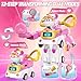 Super Wings Transformable Toys 6 Super Robot and 2 Mini Sara Transforming Suit 2 in 1 Racing CarRobot Action Figure for Boys and Girls Age 3 Gifts for Preschool Kids Pink - Image 4
