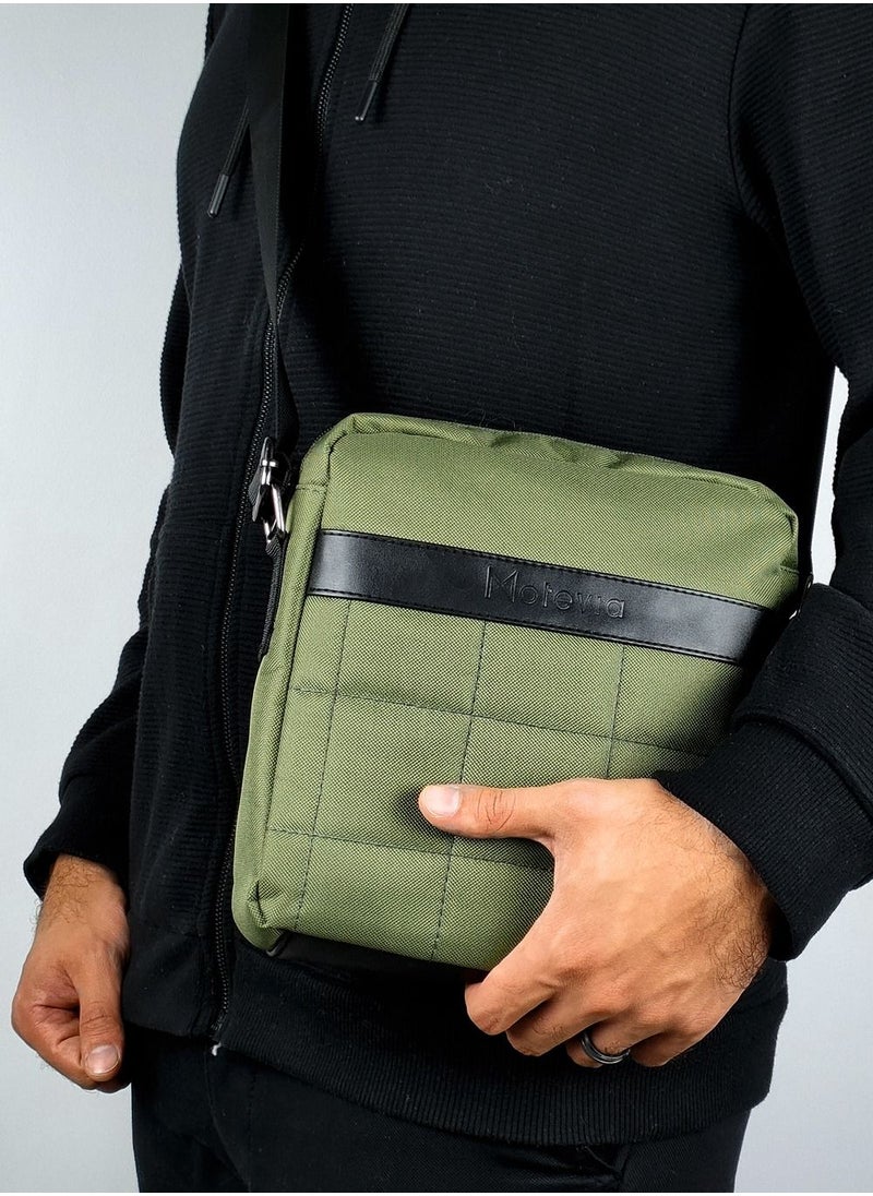 Motevia - Motivia Canvas Shoulder Bag - with Inner Zipper Pocket for Men Size 25x 23 cm - Image 1