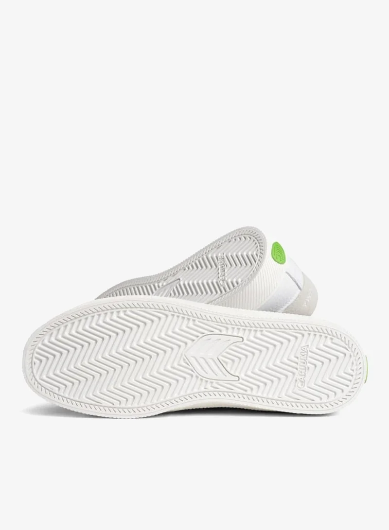 Cariuma  SALVAS White Premium Leather Vintage White Suede Ice Logo Sneaker  | Best Price UAE