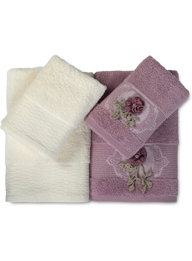 Safi Plus Turkish Towels 100% Genuine Luxury Cotton Bamboo 2 Large Bath Towels And 2 Hand Towels, Super Soft And Extra Absorbent - Image 2