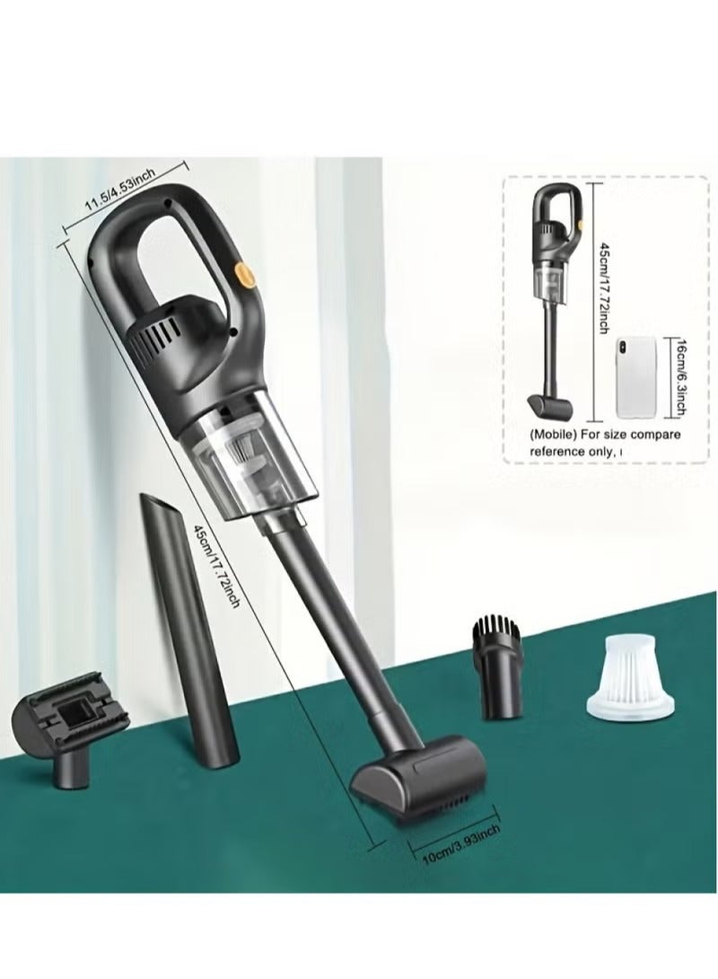 Royalstar Portable Handheld Car Vacuum Cleaner High Power 12V DC with 3Pcs Washable and Removable Accessories for Car, 3-Meter Extension Cord for Travel, RV Camper Full Car Detail Cleaning - Image 1